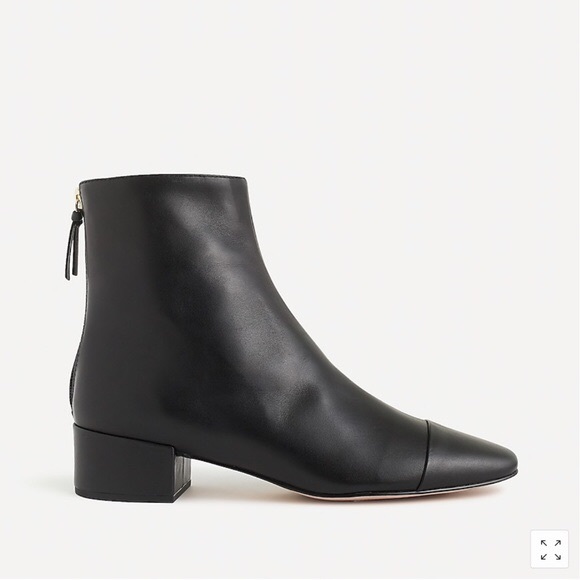 J. Crew Cap-toe ankle boots black (new! In box!) - Picture 3 of 3